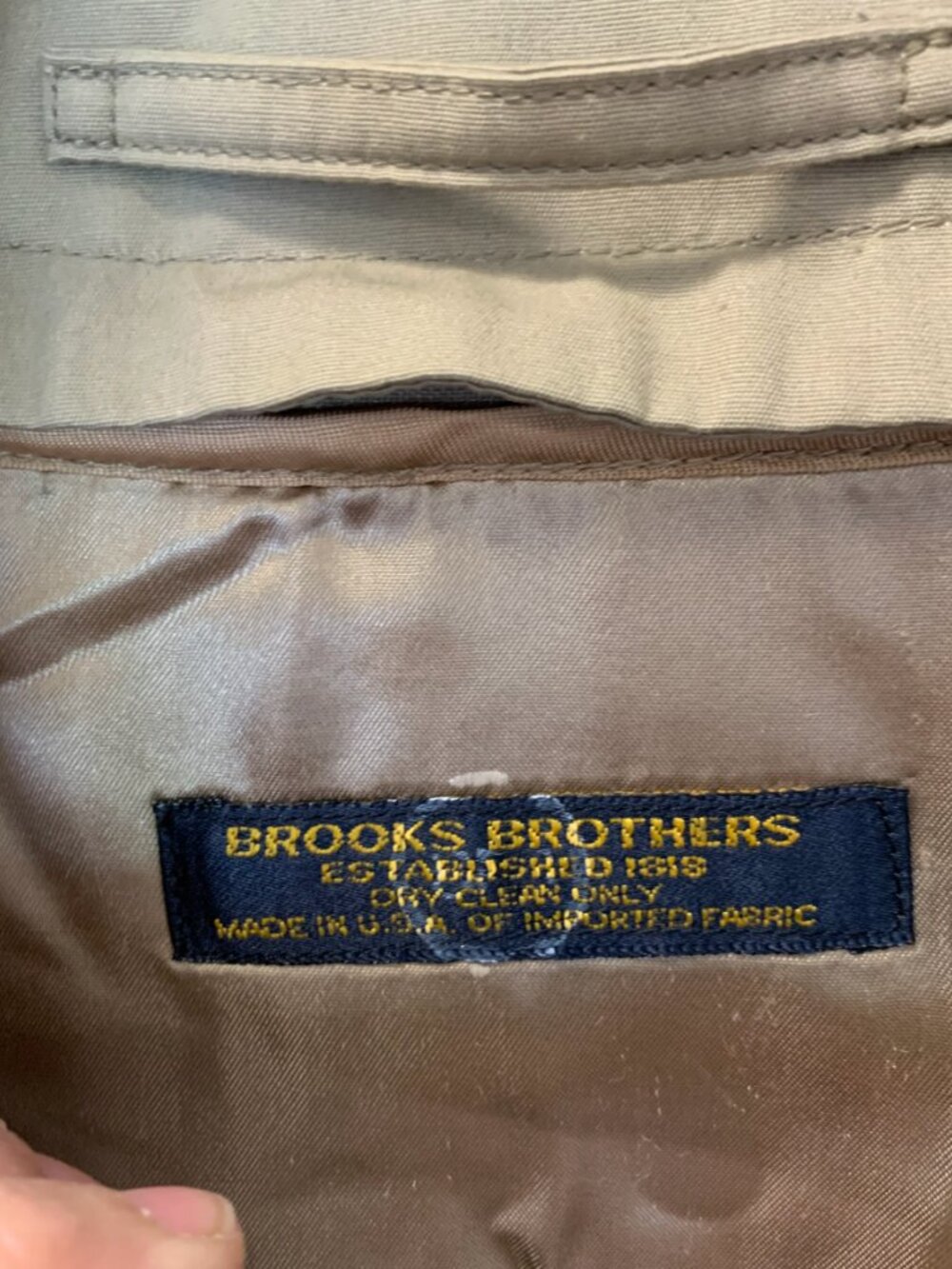 Brooks Brothers Classic Trench Coat w/ Wool Lining | Vintage-Inspired | AS-IS - Picture 8 of 13